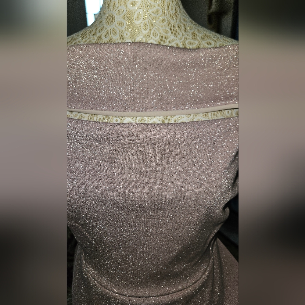 Chiara Boni La Petite Robe Melania Sugar Metallic Sheath Dress Size 44 (8) - Picture 2 of 13